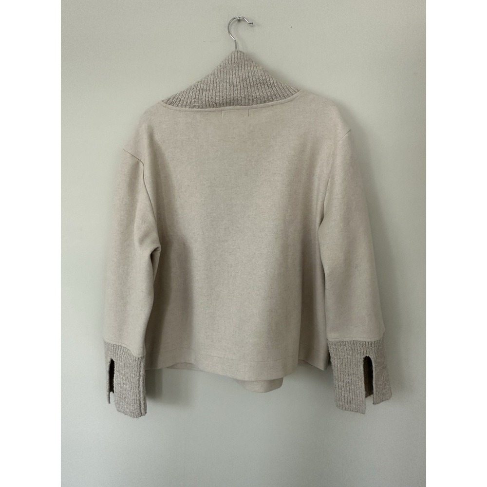 Banana Republic Oatmeal Turtleneck Sweater Size Large Neutral Capsule Wardrobe - Picture 9 of 15